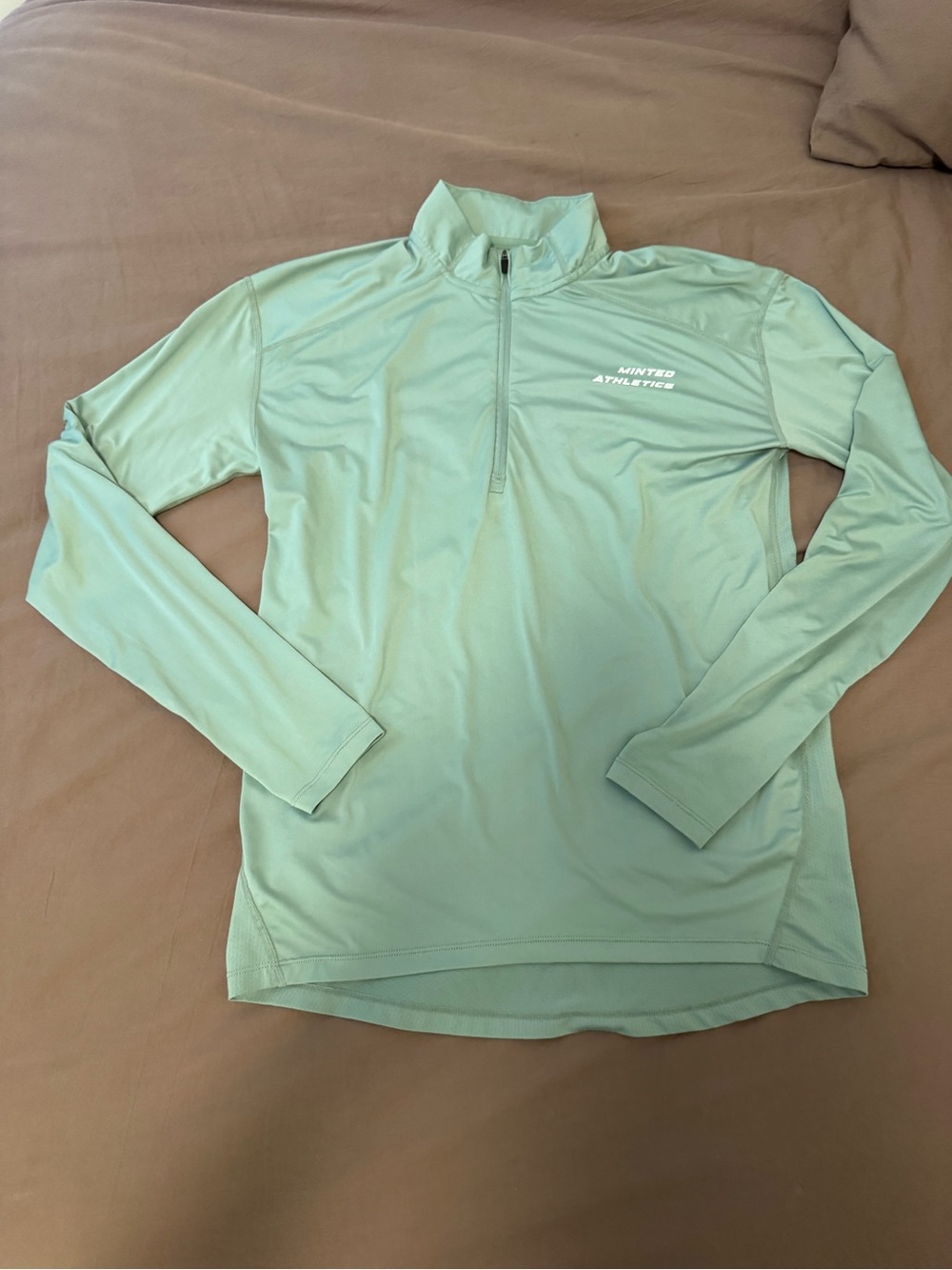Minted Athletes Men's Mint Green Quarter-Zip Performance Pullover